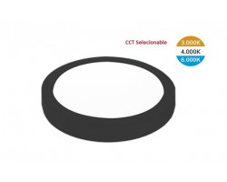 Downlight panel Redondo LED Superficie Negro 18W CCT